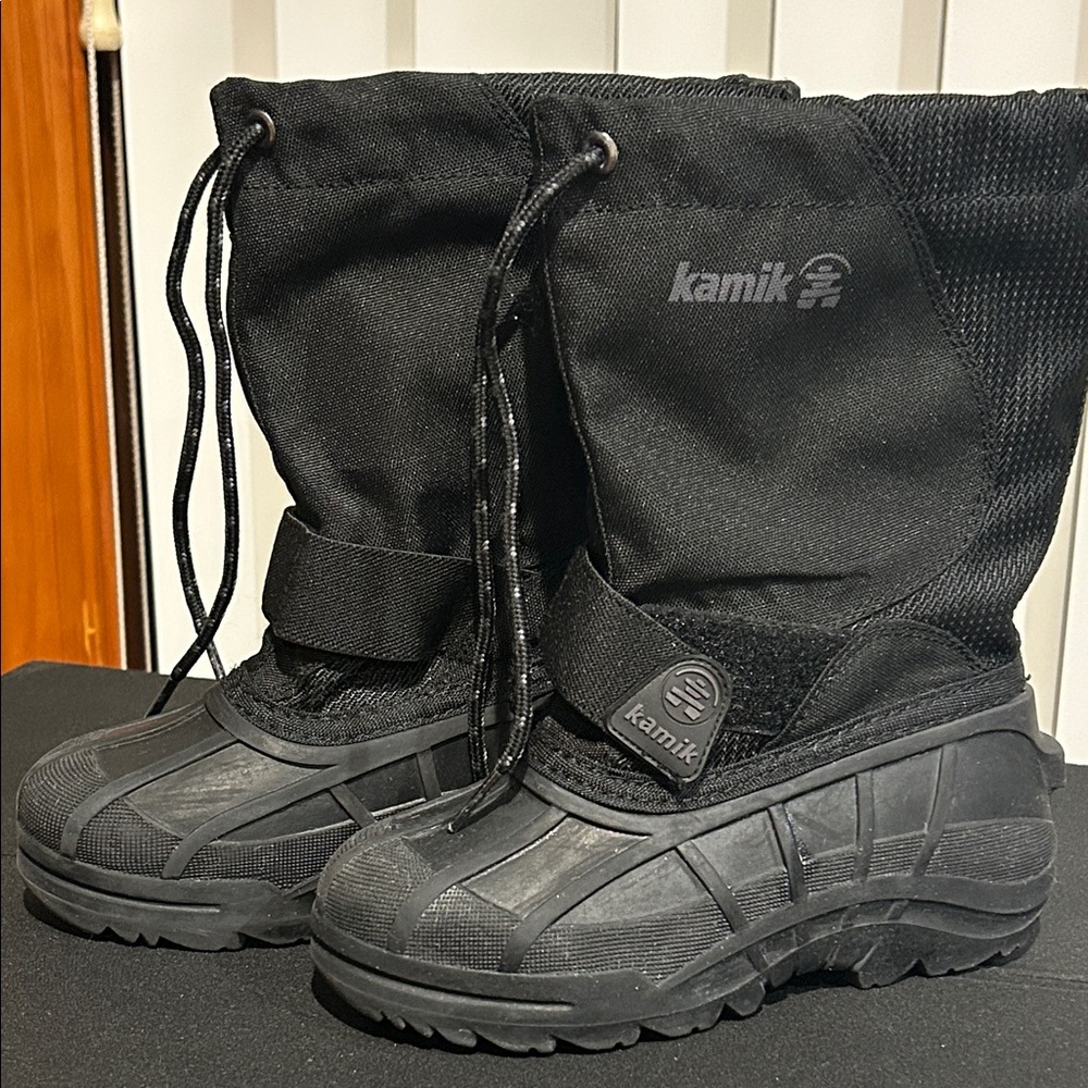 Kamik Black Kids Snow Boots